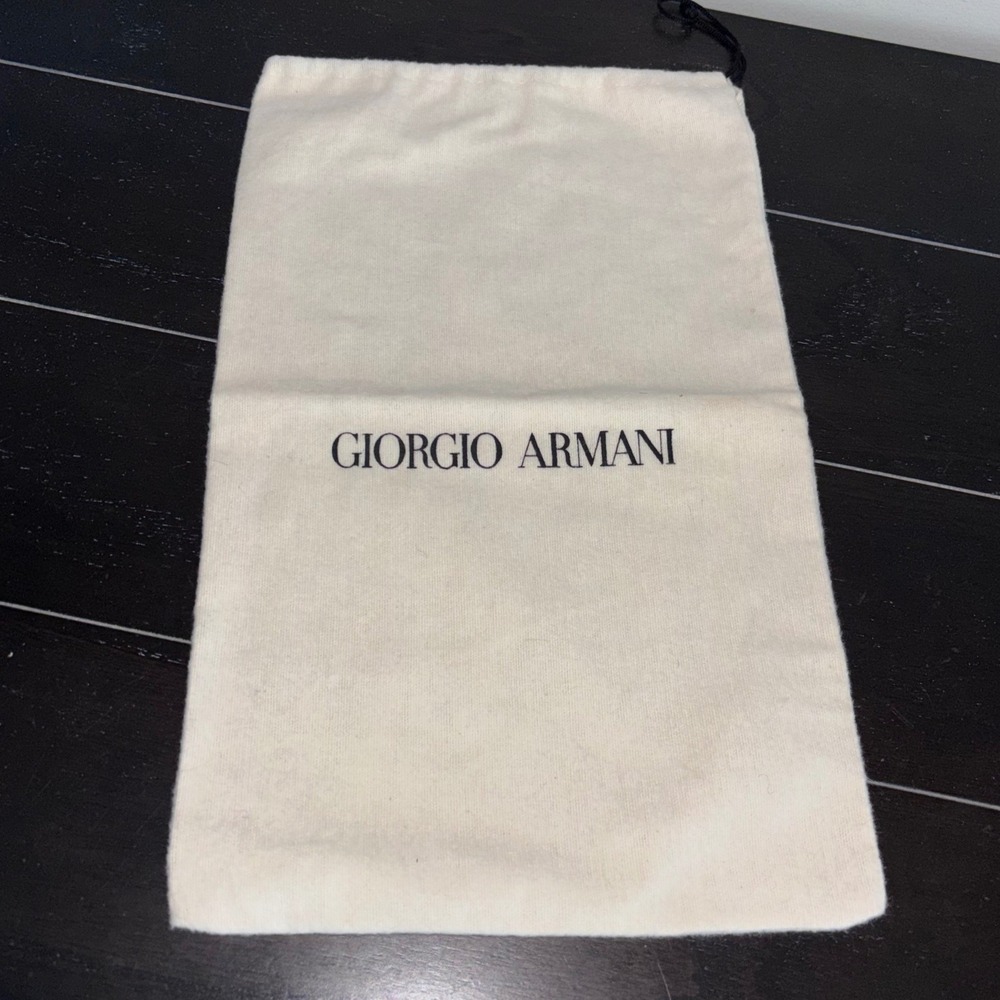 Giorgio Armani | Off-White‎ Cotton Drawstring Dust Bag | 14 x 8.5 | FLAW